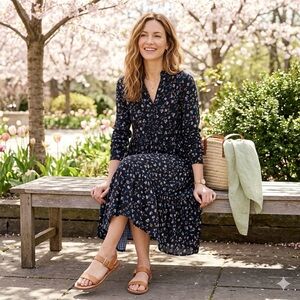 Splash Black Floral Patterned women’s Dress size 6